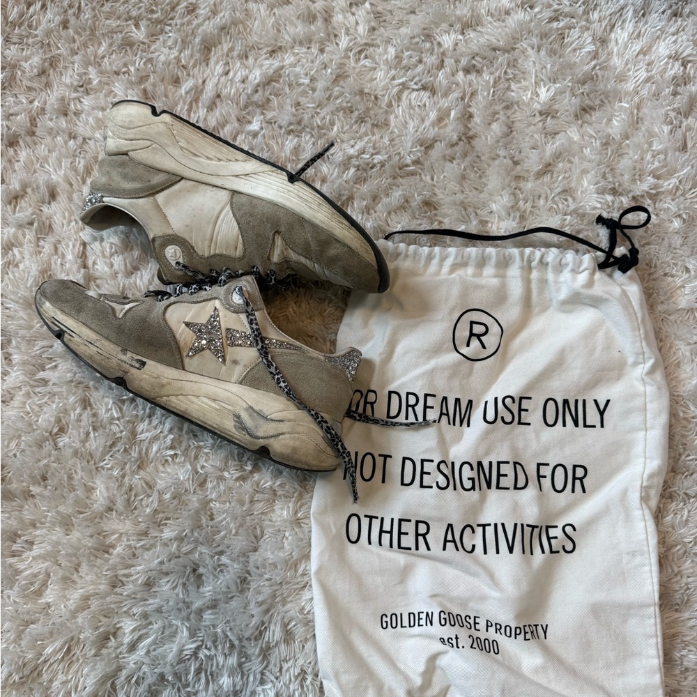 Golden Goose Gray Sneakers with Star Detail